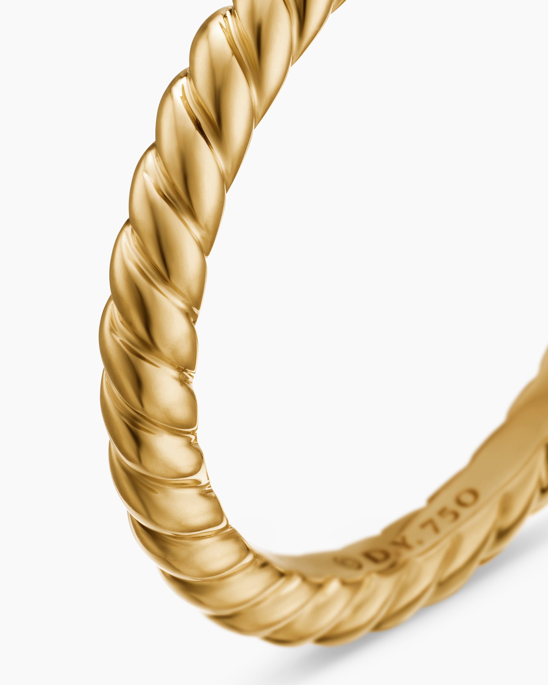 DY Cable Band Ring in 18K Yellow Gold, 2.45mm - Image 6