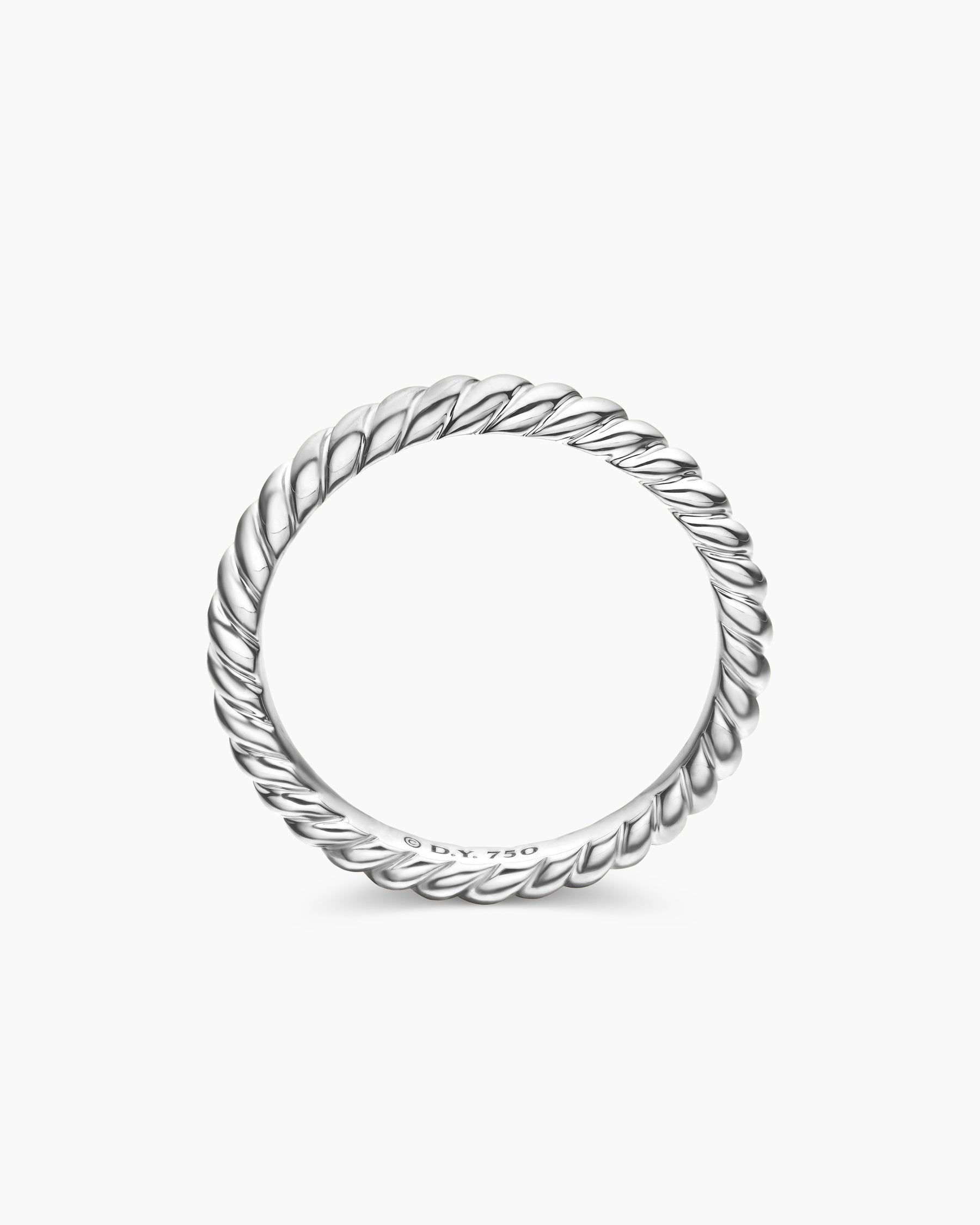 DY Cable Band Ring in Platinum, 2.45mm - Image 5