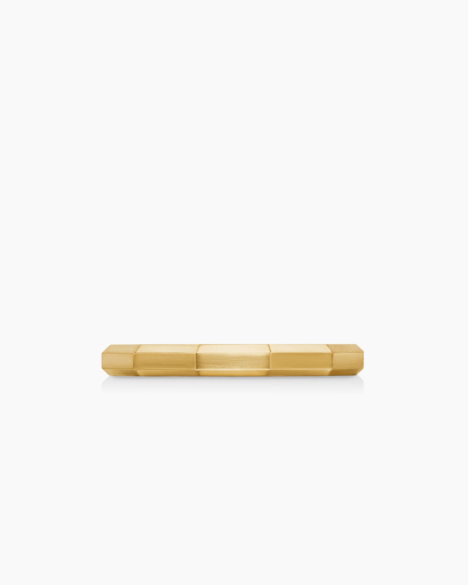 DY Delaunay Faceted Band Ring in 18K Yellow Gold, 2.5mm - Image 4