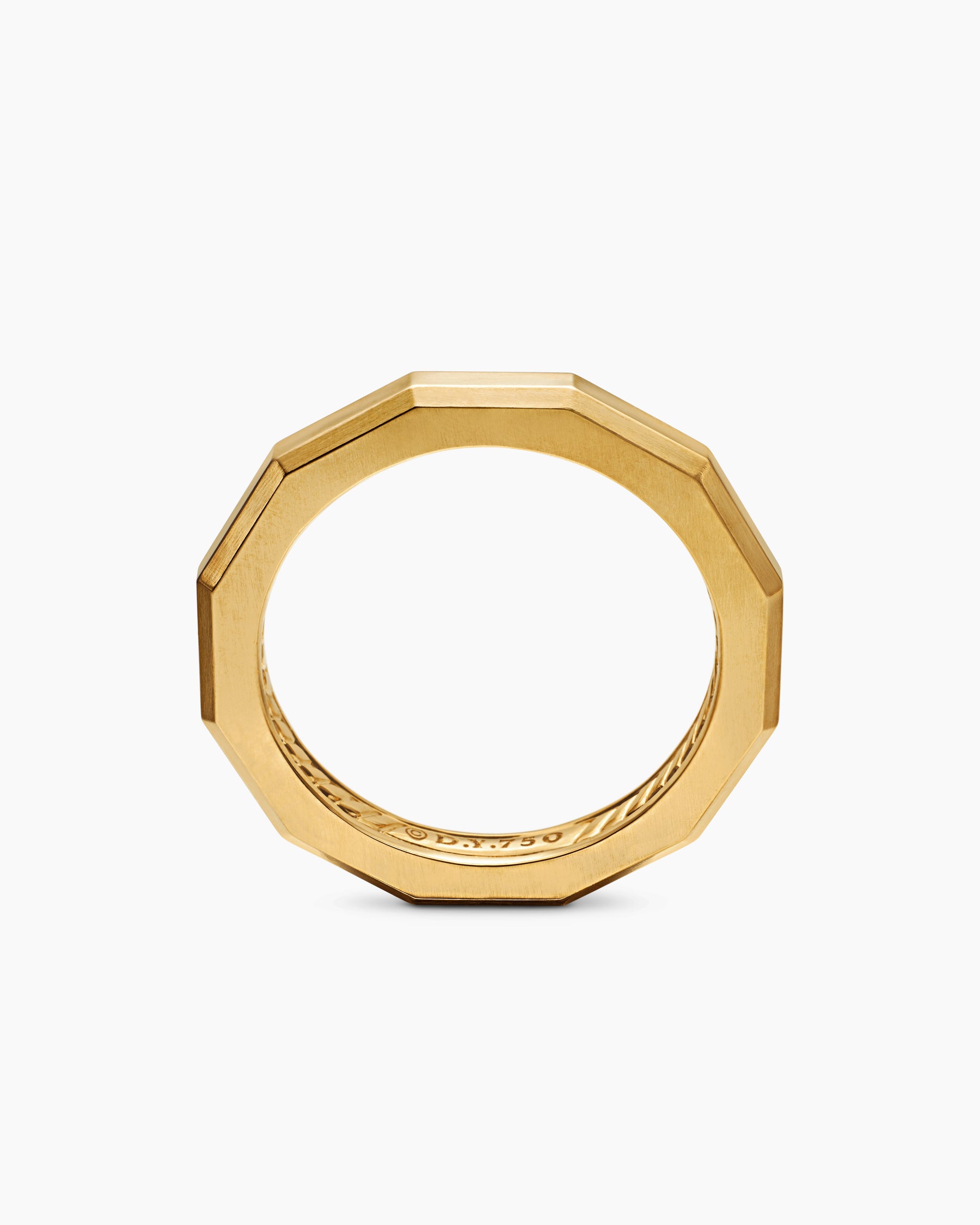 DY Delaunay Faceted Band Ring in 18K Yellow Gold, 2.5mm - Image 5