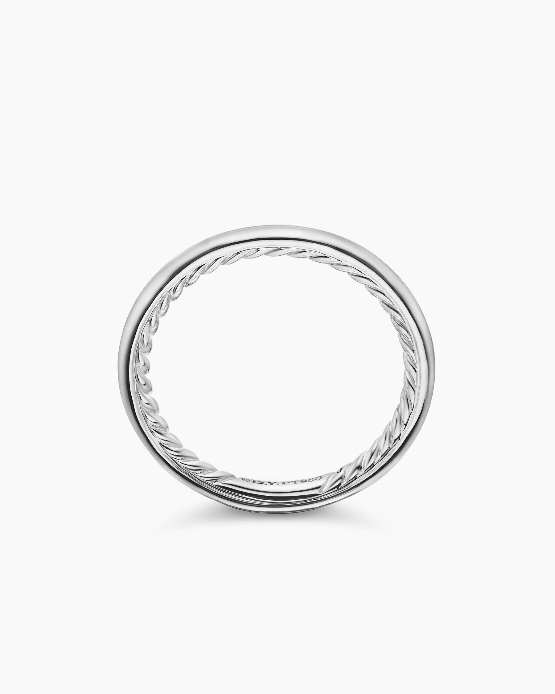 DY Eden Band Ring in Platinum, 2mm - Image 5