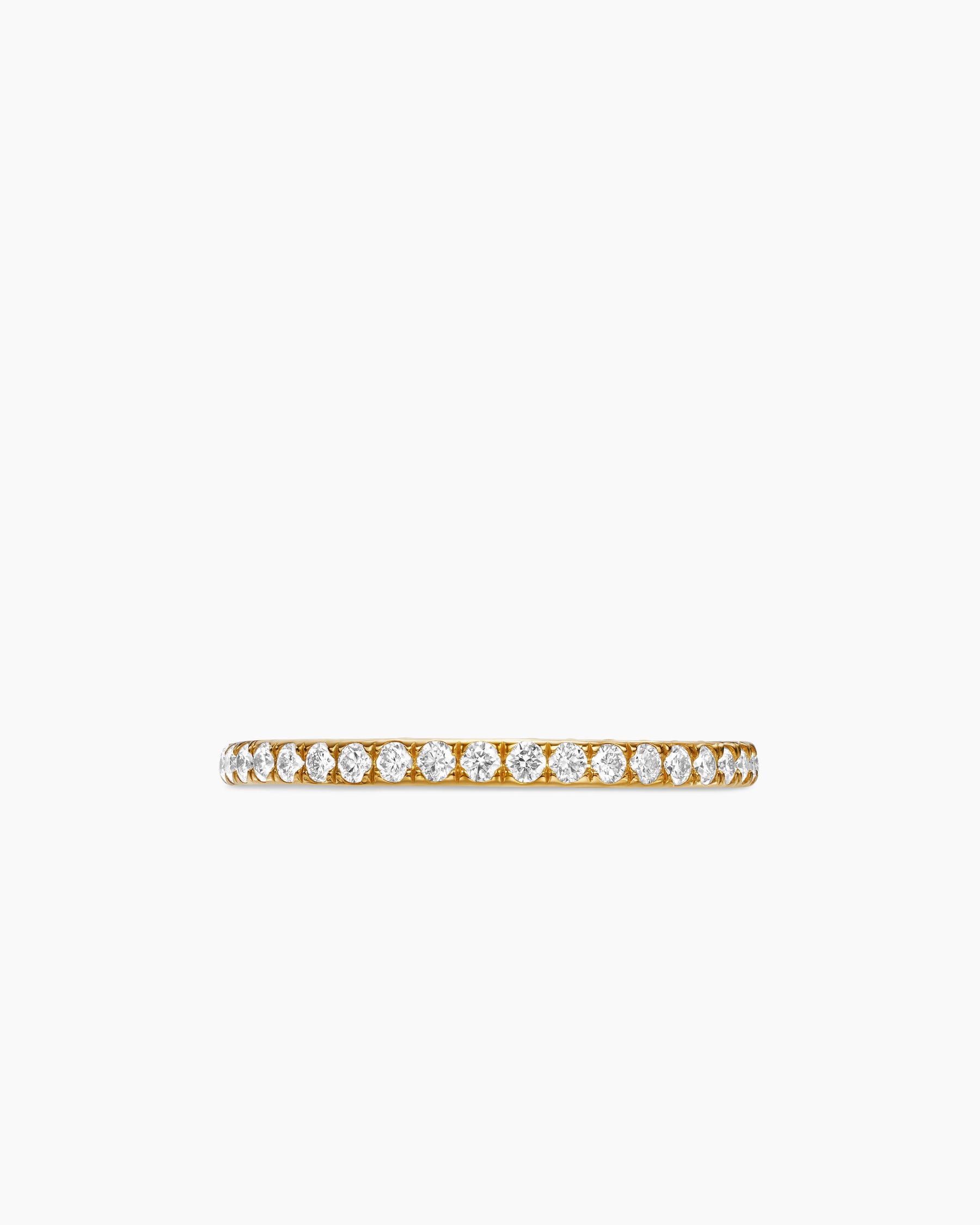 DY Eden Band Ring in 18K Yellow Gold with Pavé Diamonds, 1.85mm - Image 4