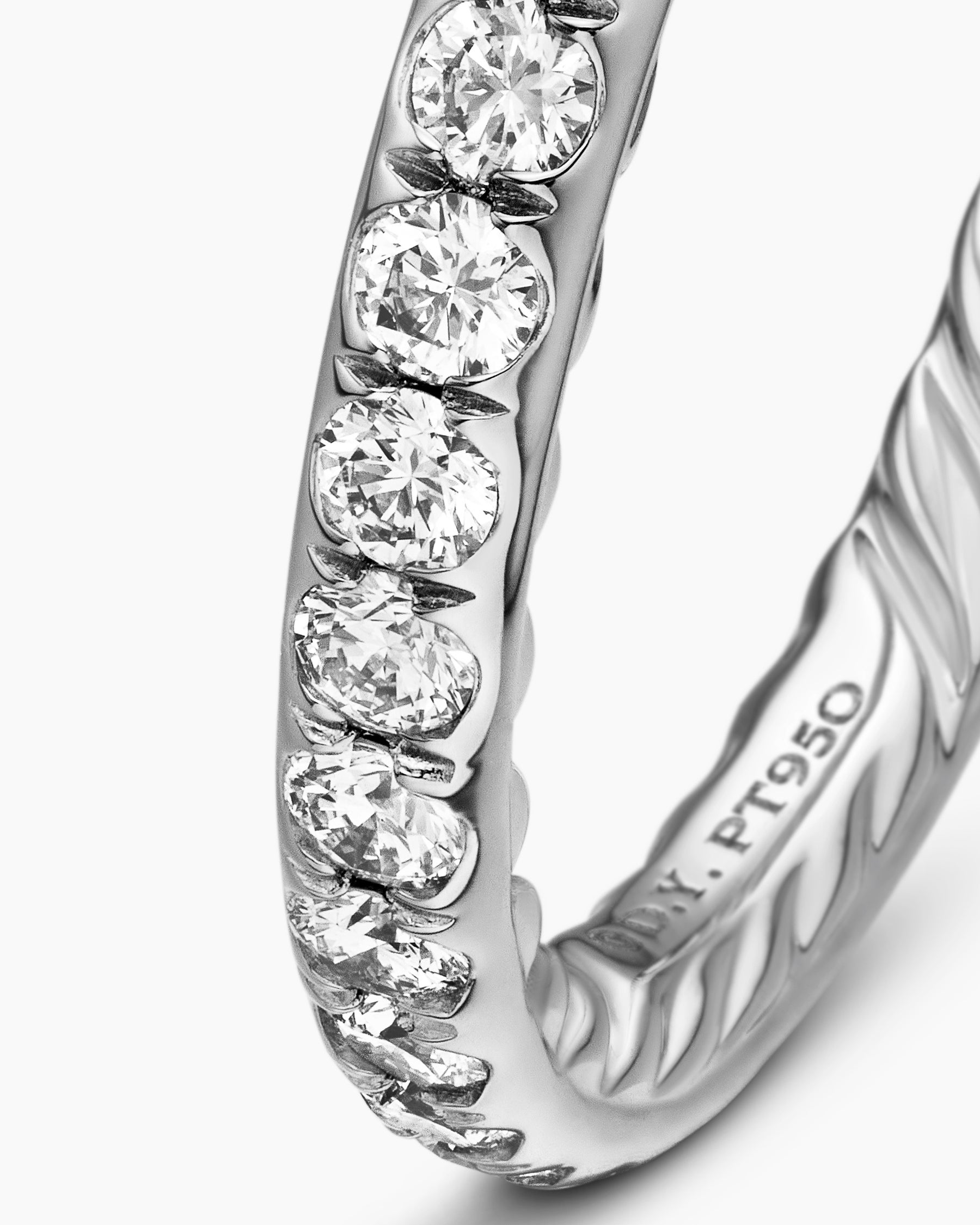 DY Eden Band Ring in Platinum with Diamonds, 2.2mm - Image 6