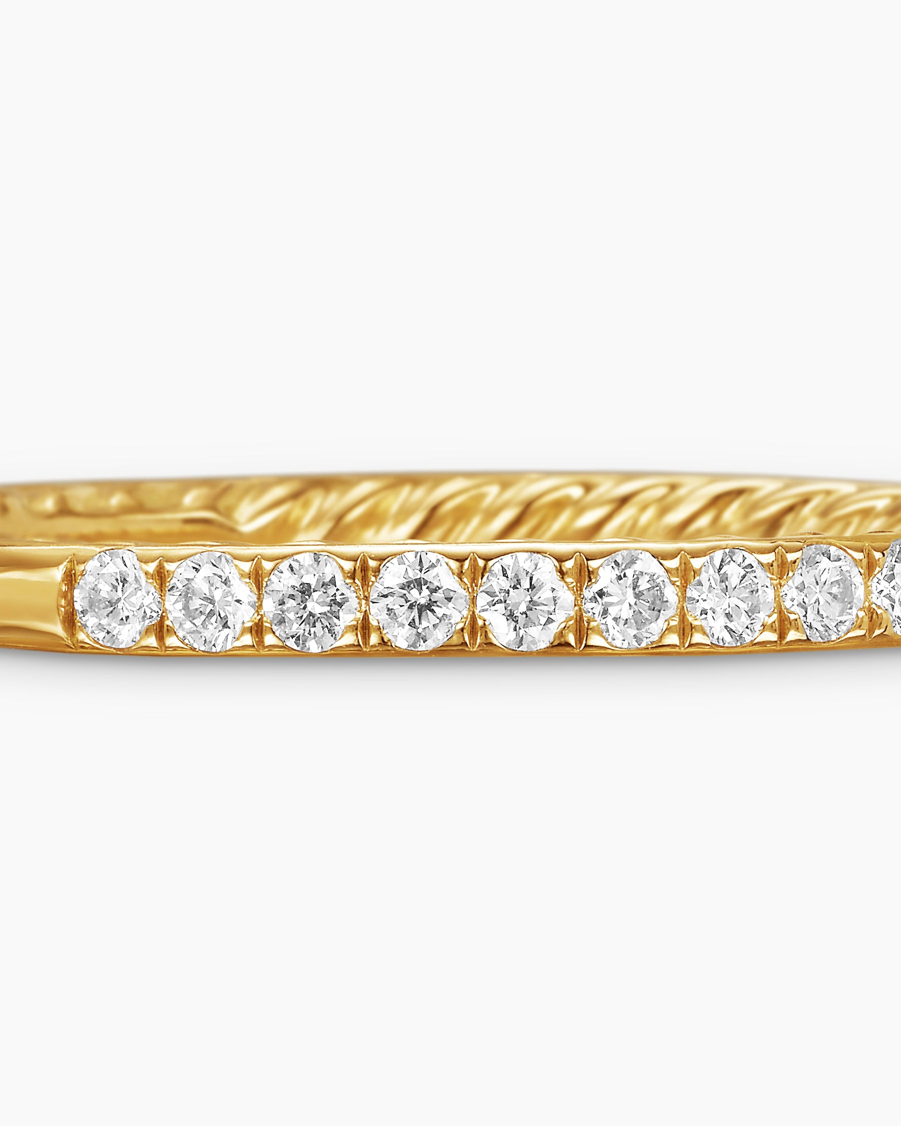 DY Eden Partway Band Ring in 18K Yellow Gold with Diamonds, 1.85mm - Image 7