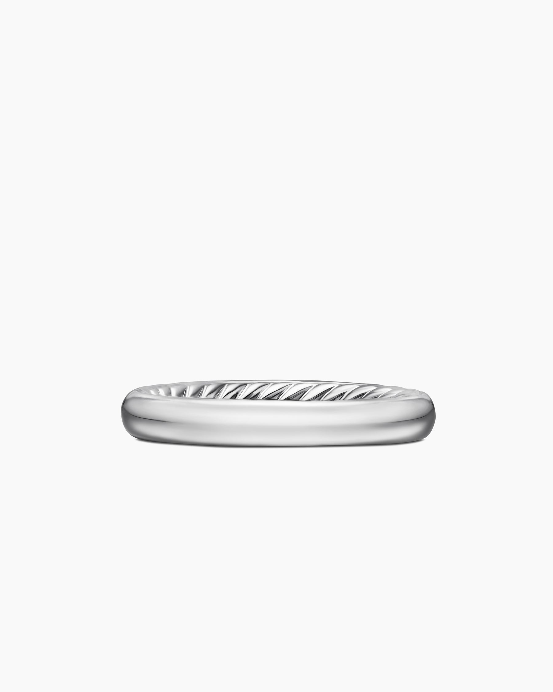 DY Eden Partway Band Ring in Platinum with Blue Sapphires and Diamonds, 2.8mm - Image 6