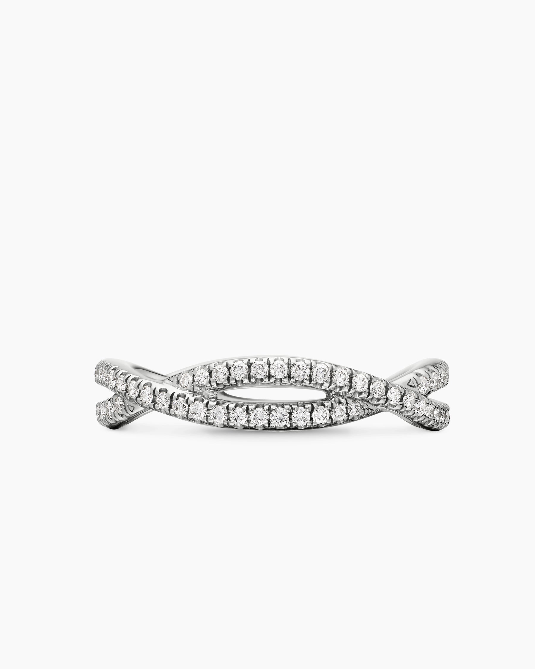DY Infinity Band Ring in Platinum with Diamonds, 4.18mm - Image 4