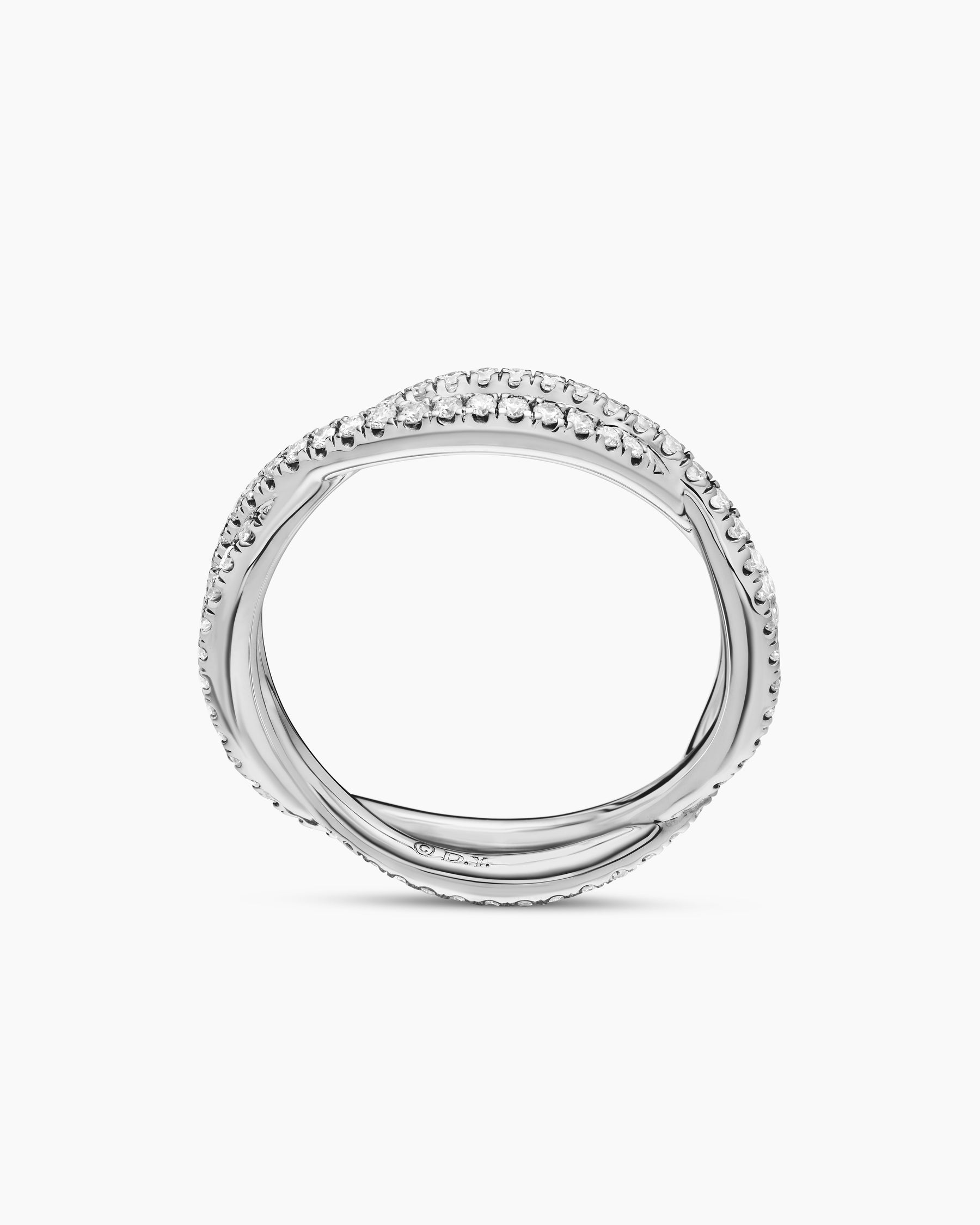DY Infinity Band Ring in Platinum with Diamonds, 4.18mm - Image 5