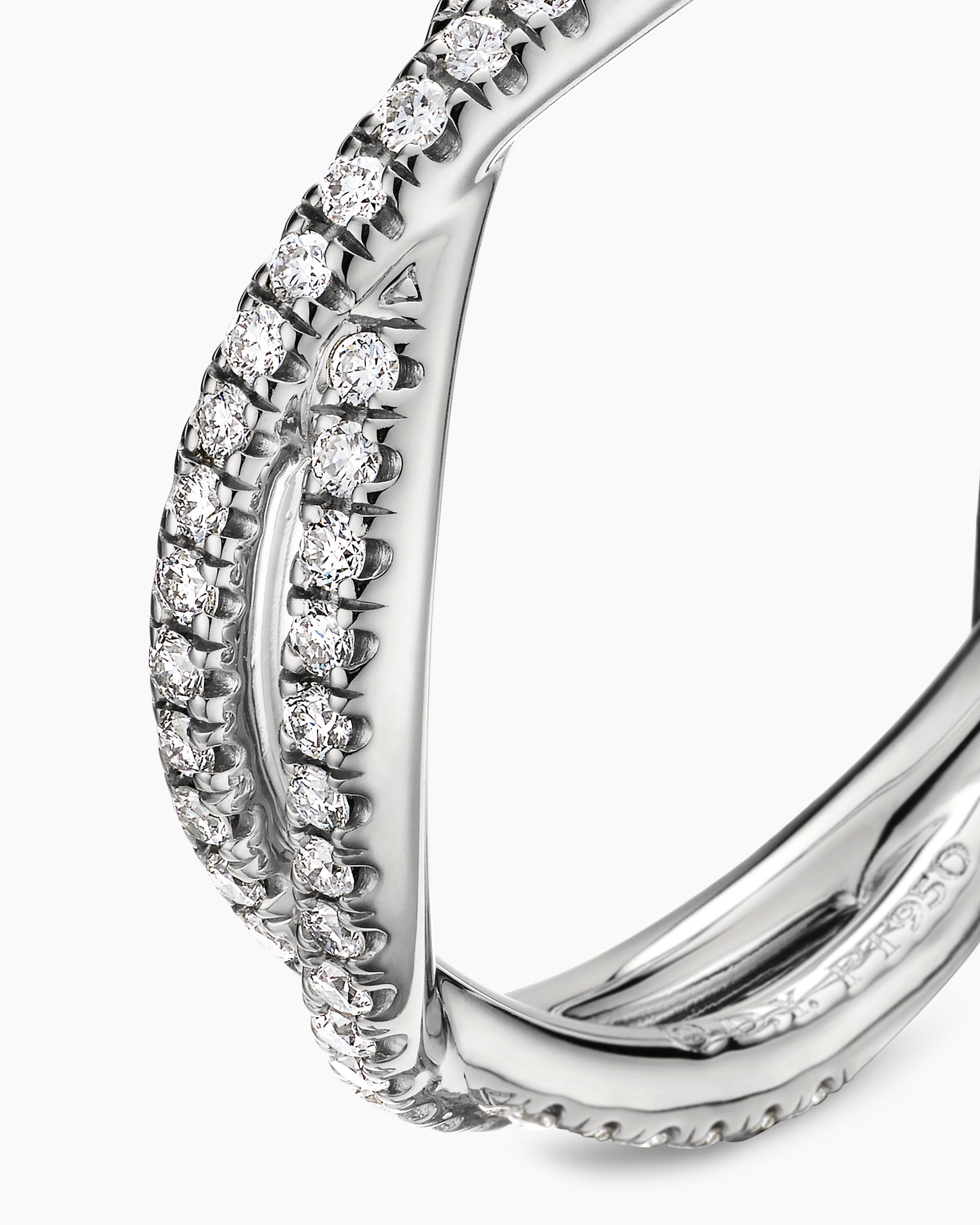 DY Infinity Band Ring in Platinum with Diamonds, 4.18mm - Image 6