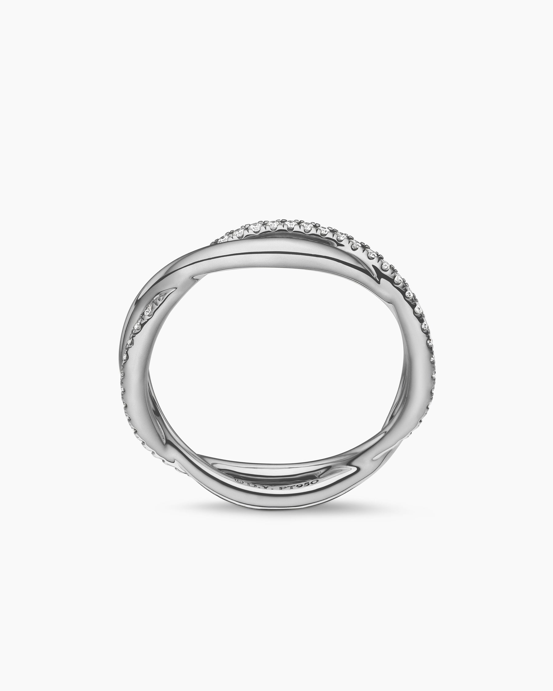 DY Infinity Band Ring in Platinum with Diamonds, 4.18mm - Image 5