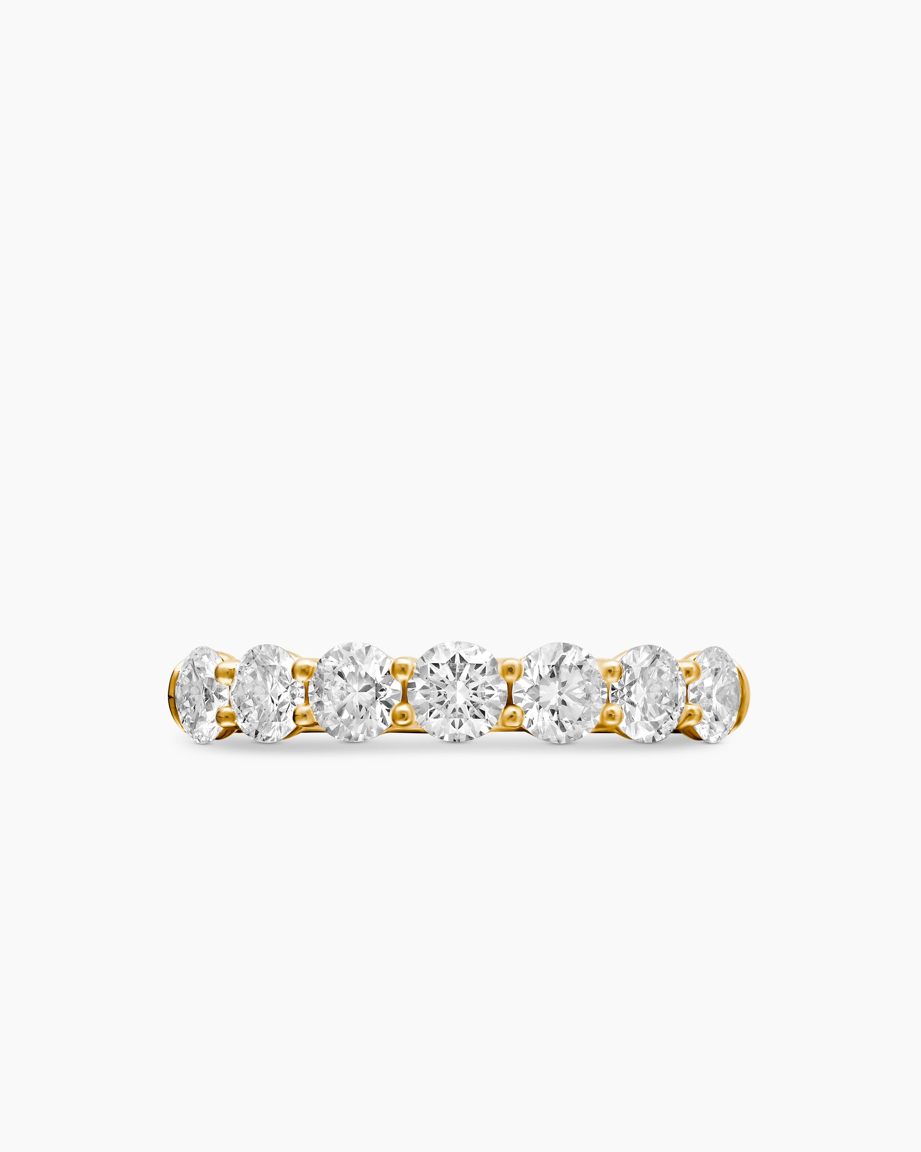 DY Eden Partway Band Ring in 18K Yellow Gold with Diamonds, 3.4mm - Image 4