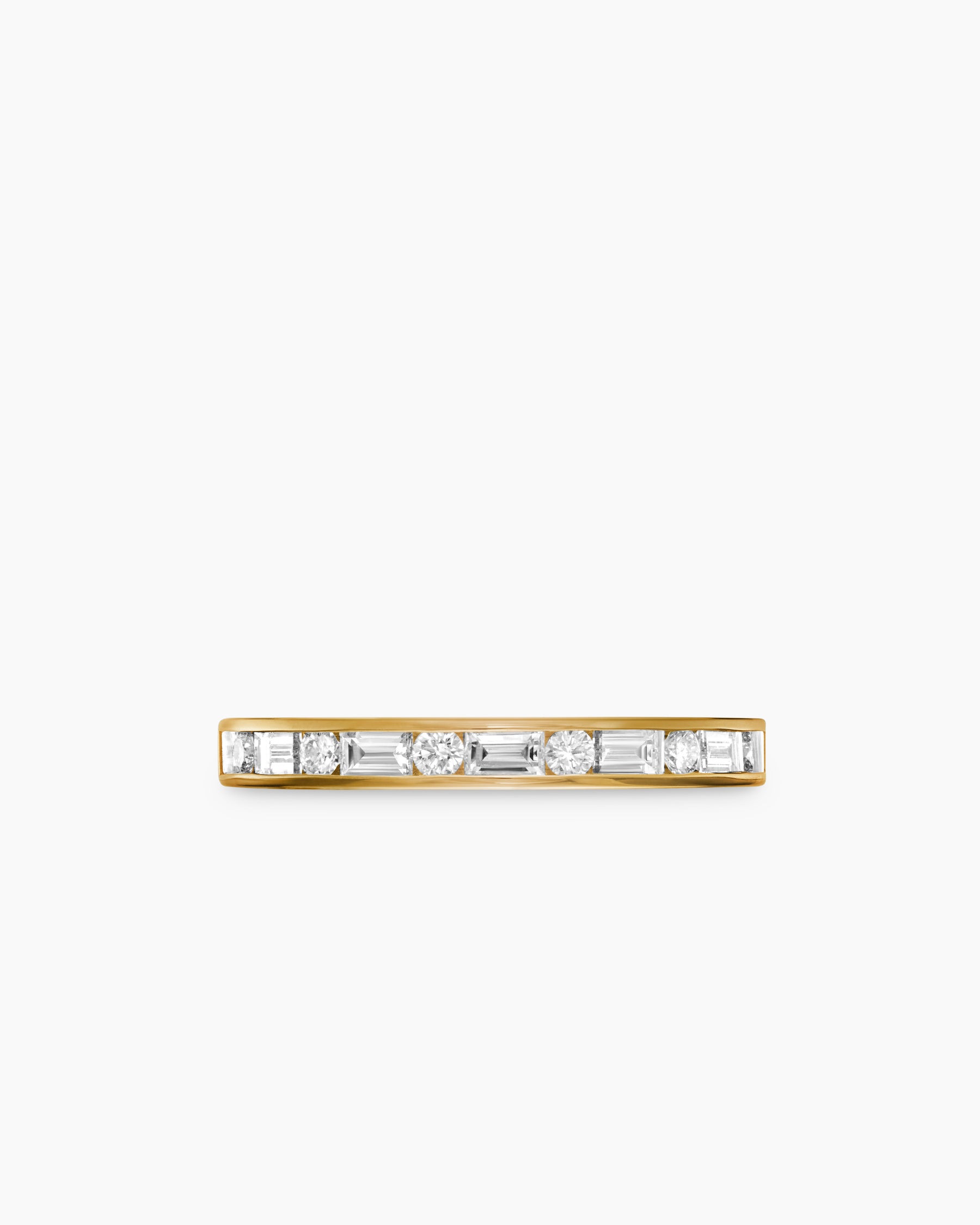 DY Eden Partway Alternating Diamond Band Ring in 18K Yellow Gold with Diamonds, 2.8mm - Image 4