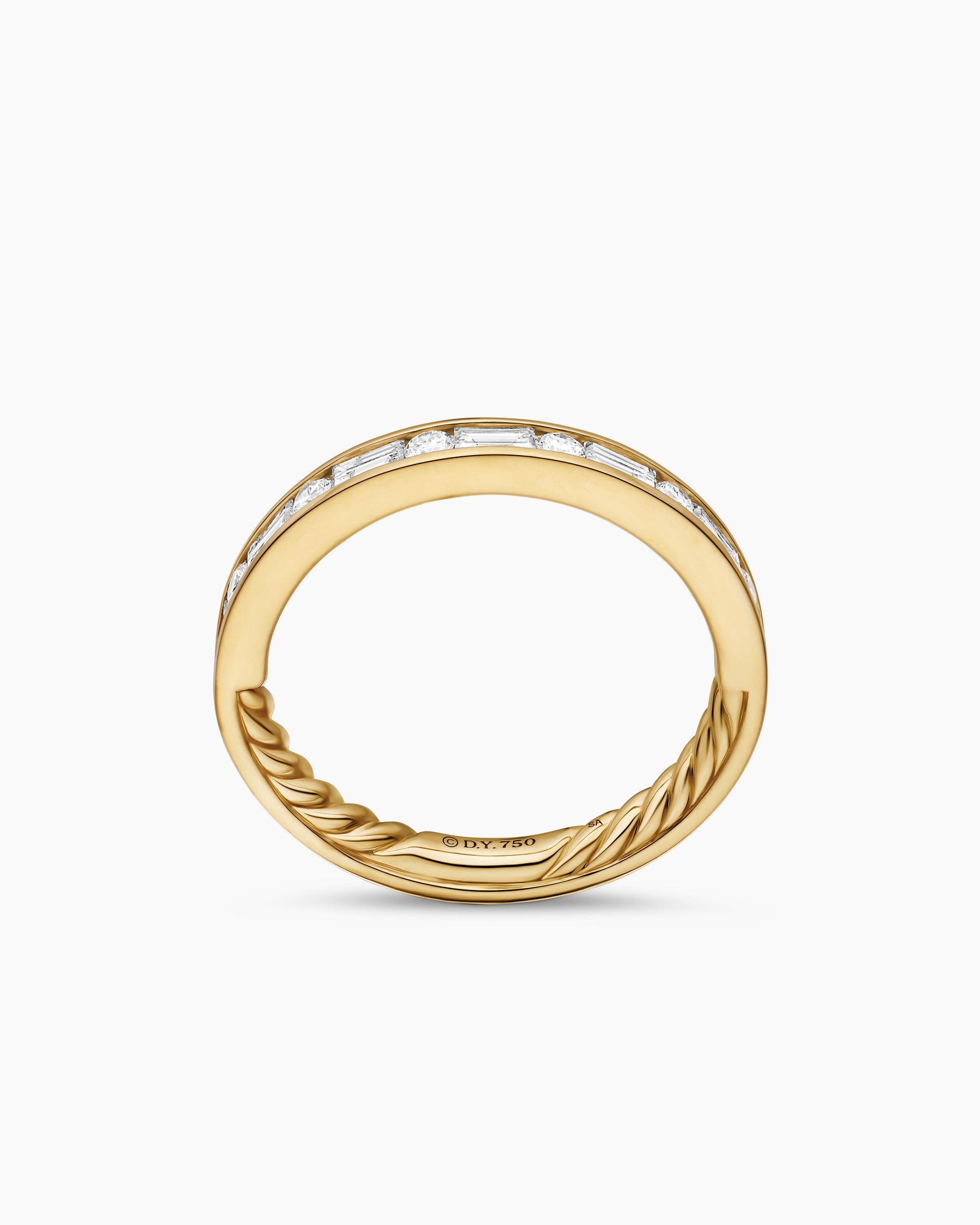 DY Eden Partway Alternating Diamond Band Ring in 18K Yellow Gold with Diamonds, 2.8mm - Image 5