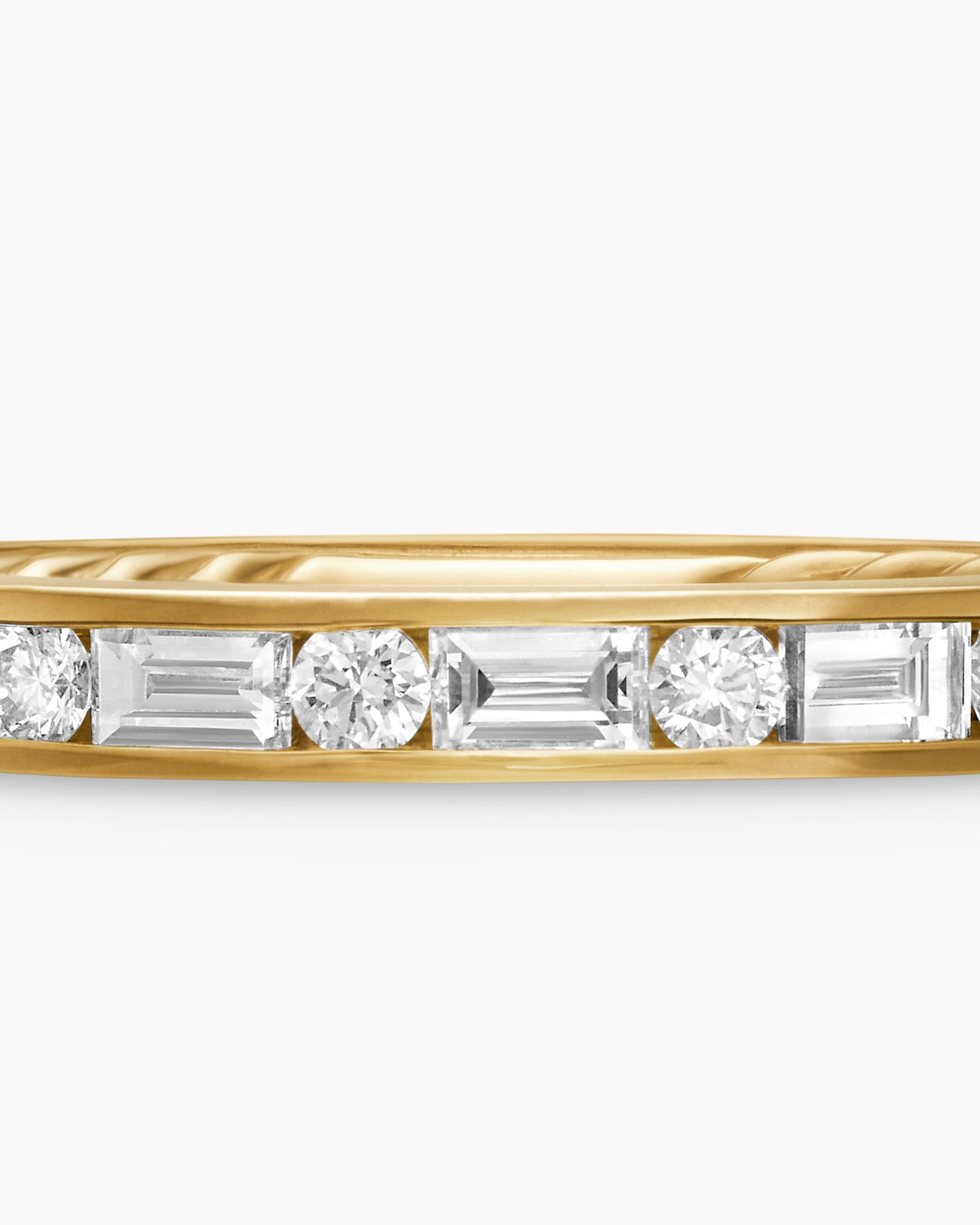 DY Eden Partway Alternating Diamond Band Ring in 18K Yellow Gold with Diamonds, 2.8mm - Image 7
