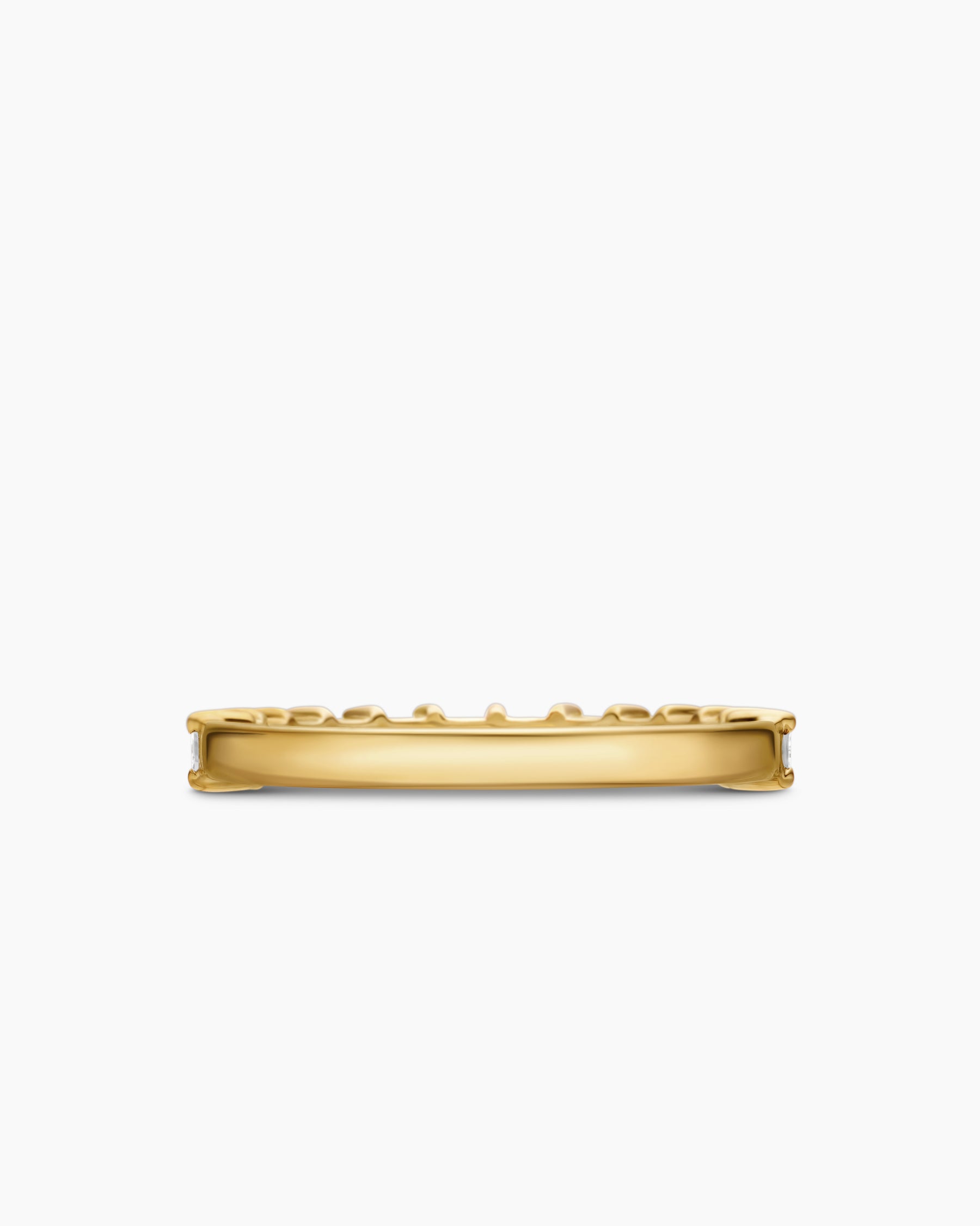 DY Eden Partway Band Ring in 18K Yellow Gold with Baguette Diamonds, 2mm - Image 6