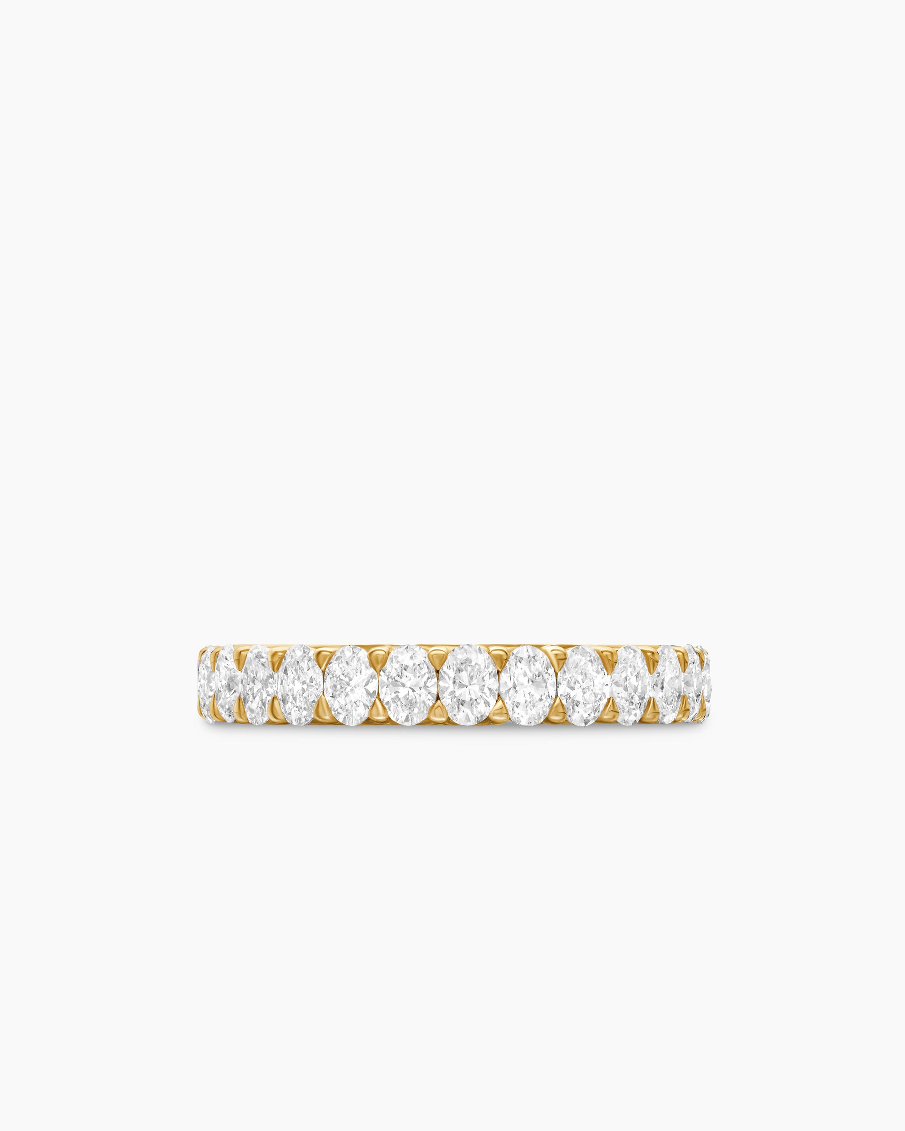 DY Eden Eternity Band Ring in 18K Yellow Gold with Oval Diamonds, 3.5mm - Image 4