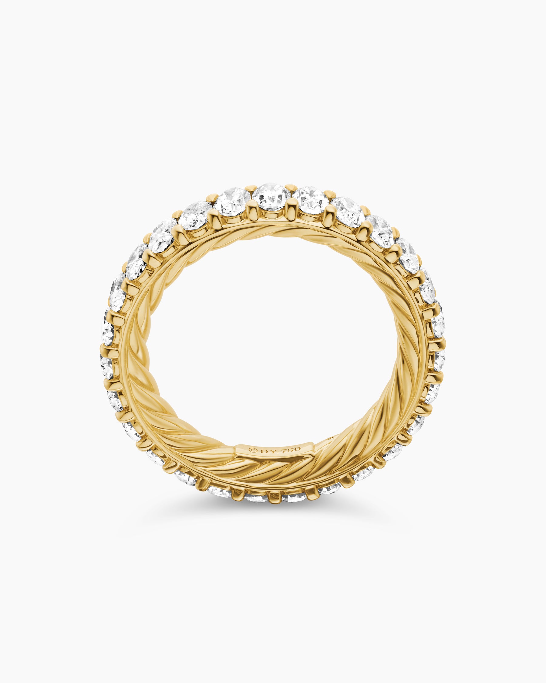 DY Eden Eternity Band Ring in 18K Yellow Gold with Oval Diamonds, 3.5mm - Image 5
