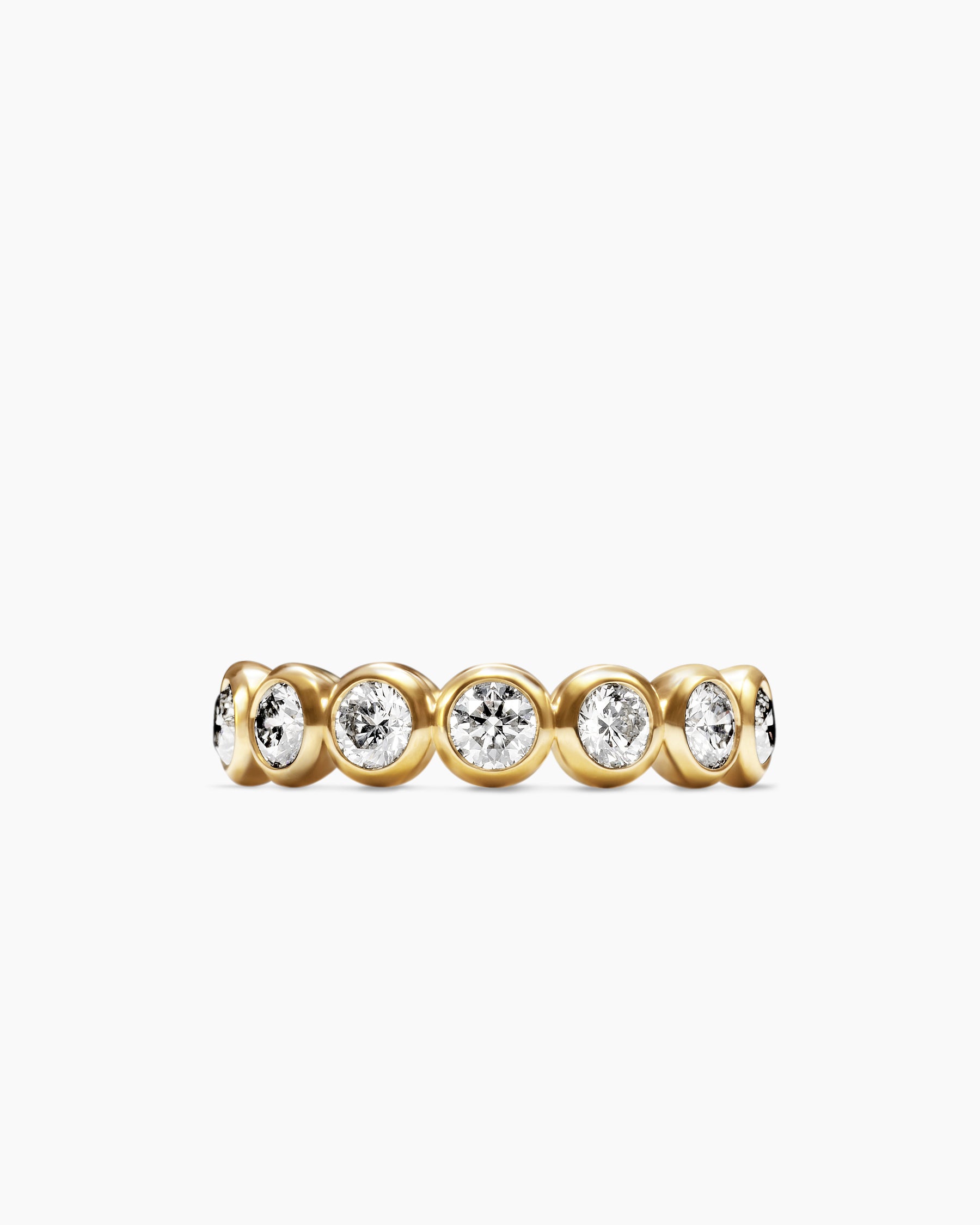 DY Infinity Band Ring in 18K Yellow Gold with Round Diamonds, 4.8mm - Image 4